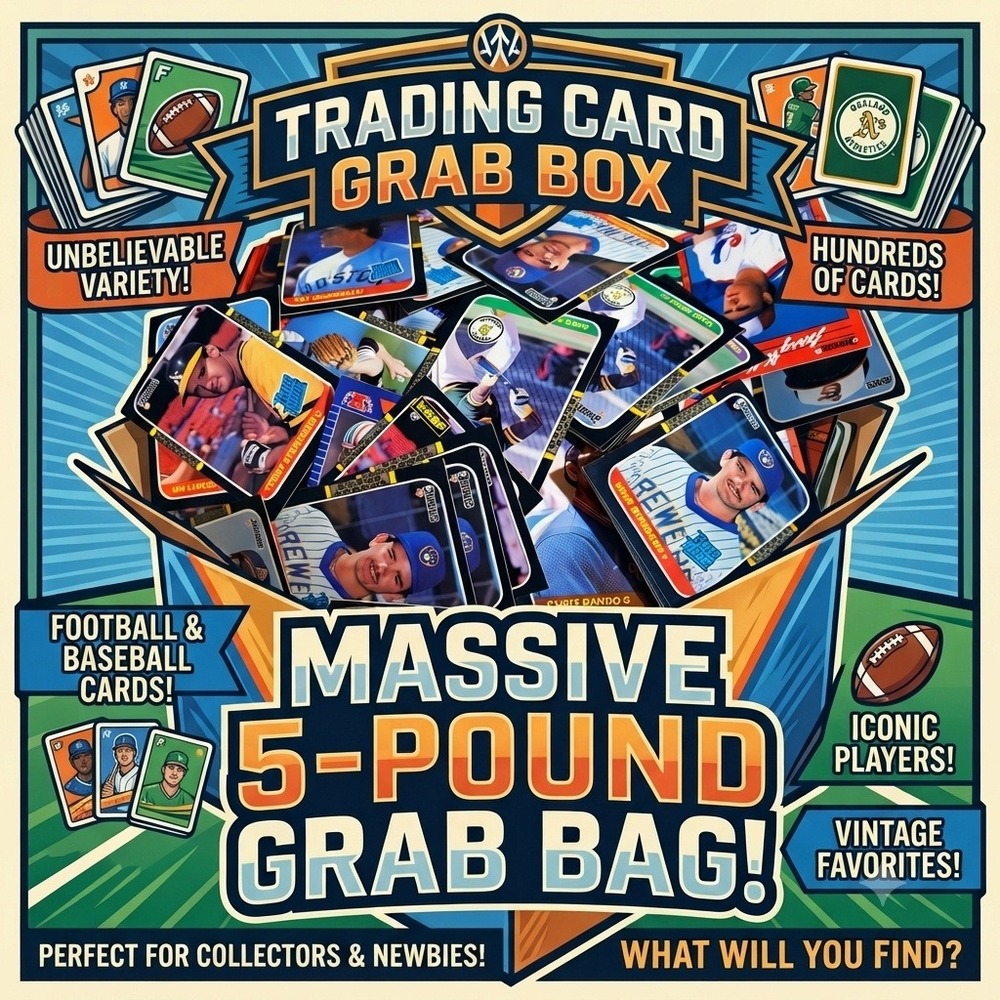 Massive 5lb Trading Card Baseball Football Vintage some Rookies Bulk Lot